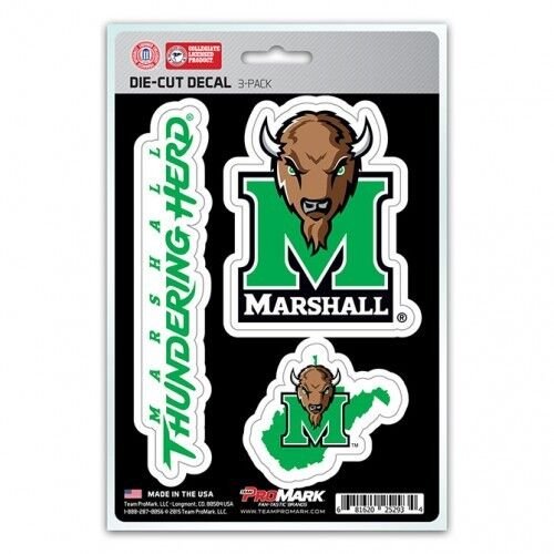 marshall thundering herd ncaa college spirit car auto sticker decal set usa made
