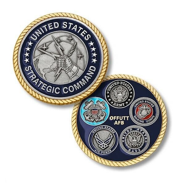 OFFUTT AIR FORCE BASE USSTRATCOM STRATEGIC COMMAND 1.75" CHALLENGE COIN