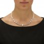 FRESHWATER PEARL AND SAPPHIRE PIERCED EARRINGS AND NECKLACE AND BRACELET SET