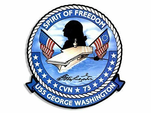 NAVY USS GEORGE WASHINGTON CVN-73  4" CAR  BUMPER STICKER DECAL USA MADE