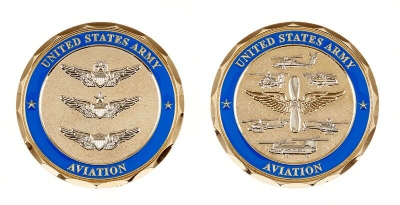 ARMY AVIATION MASTER SENIOR BASIC BADGE 1.75" CHALLENGE COIN SENIOR MASTER BASIC