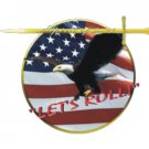 4" us air military lets roll eagle flag bumper sticker decal usa made