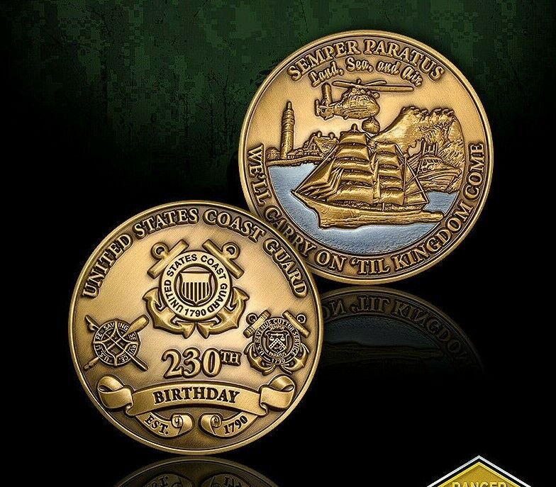 COAST GUARD 230TH BIRTHDAY SEMPER PARATUS 1.75" CHALLENGE COIN