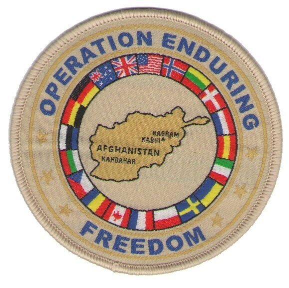 COALITION FLAGS ENDURING FREEDOM AFGHANISTAN OEF PATCH