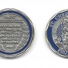 SAINT CHRISTOPHER PROTECT US PRAYER  CHALLENGE COIN
