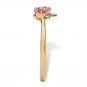 WOMENS 14K GOLD BIRTHSTONE PINK TOURMALINE HEART SHAPE RING SIZE  5 6 7 8 9 10