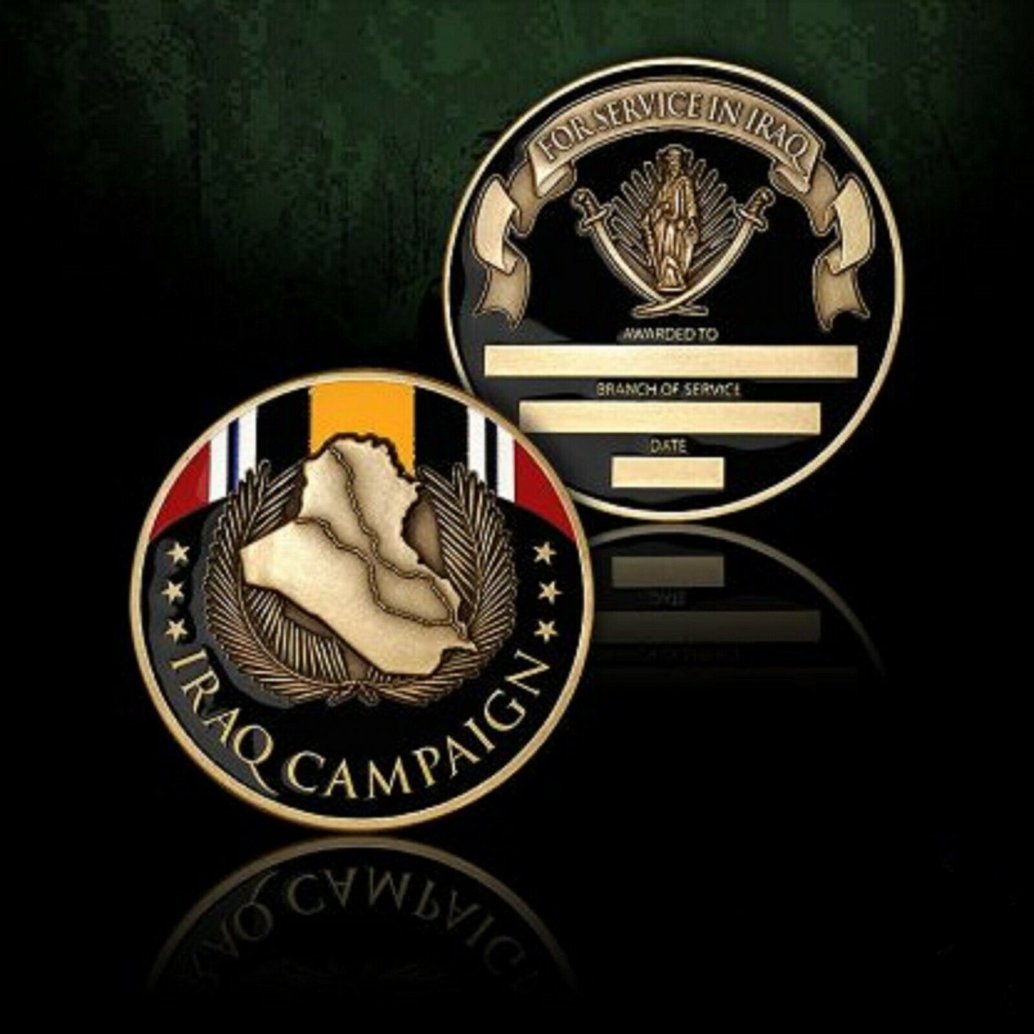 IRAQ CAMPAIGN SERVICE MEDAL 1.75" CHALLENGE COIN