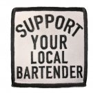 3" SUPPORT YOUR LOCAL BARTENDER BIKER EMBROIDERED PATCH