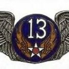 13TH AIR CORPS FORCE  USAF BIG PEWTER WING PIN