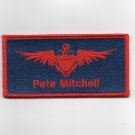 4" NAVY TOPGUN PETE MITCHELL NAMETAG FSS MILITARY EMBROIDERED JACKET PATCH