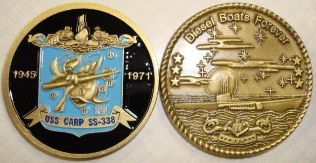 NAVY USS CARP SS-338 SUBMARINE CHALLENGE COIN