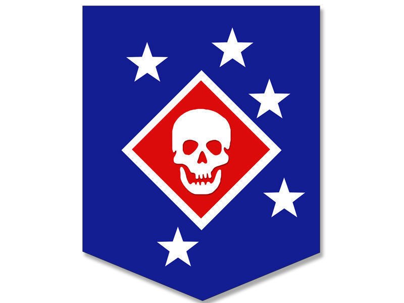MARINE CORPS MARSOC RAIDERS SKULL STARS 4" HELMET BUMPER DECAL STICKER