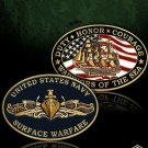 2.25" NAVY SURFACE WARFARE OFFICER  WARRIORS OF THE SEA CHALLENGE COIN