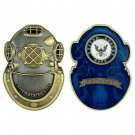 NAVY DIVE MILITARY DIVER SCHOOL 2.5" SCUBA MEDALLION  CHALLENGE COIN