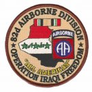 ARMY 82ND AIRBORNE OIF OPERATION IRAQI FREEDOM RIBBON  4" EMBROIDERED PATCH