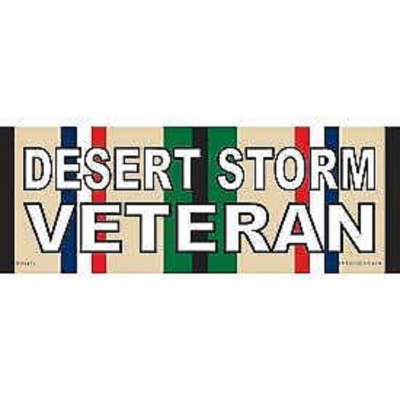 9" DESERT STORM SERVICE VETERAN  RIBBON MILITARY DECAL BUMPER STICKER