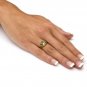 WOMENS ANTIQUED 14K GOLD BIRTHSTONE MARCH AQUAMARINE RING 5 6 7 8 9 10