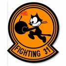 4" NAVY FIGHTING 31 SQUADRON FELIX THE CAT BOMB CAR STICKER DECAL USA MADE