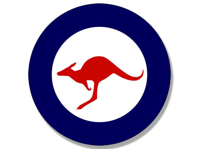 4" round Australian australia kangaroo car bumper sticker decal
