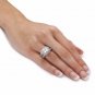 WEDDING ENGAGEMENT RING PRINCESS CUT CZ PLATINUM RING SIZE 6 7 8 9 10