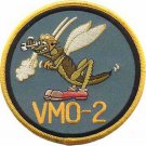 MARINE CORPS VMO-2 CARTOON HELICOPTER SQUADRON ROUND EMBROIDERED JACKET PATCH