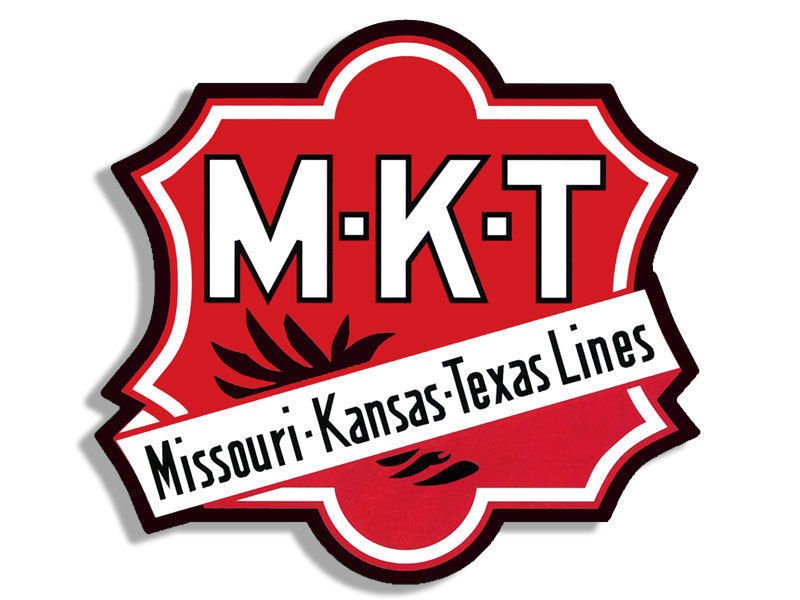 4" mkt missouri kansas texas railroad logo seal sticker decal