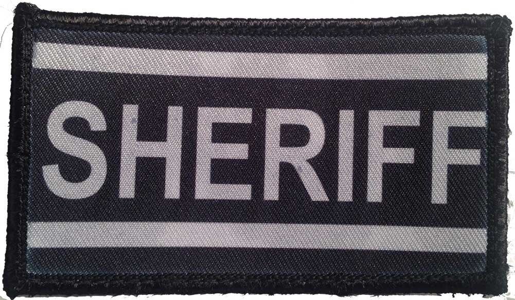 sheriff hook and loop embroidered patch package of 4
