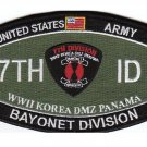 4.5" ARMY 7TH INFANTRY BAYONET DIVISION MOS DESERT EMBROIDERED PATCH