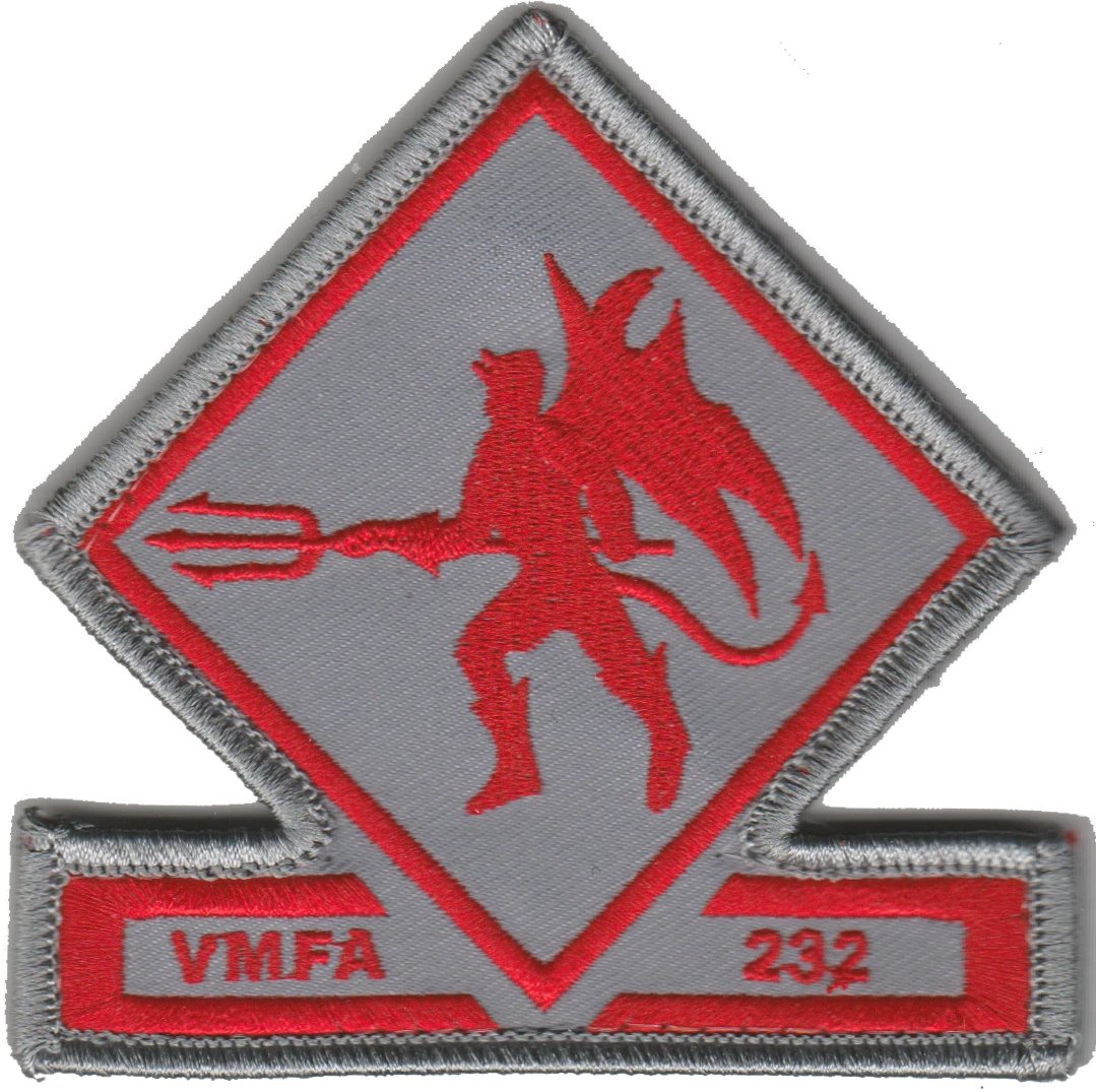 MARINE CORPS VMFA 232 RED DEVILS WING SQUADRON HOOK LOOP JACKET PATCH   629c435a27667 568470b 