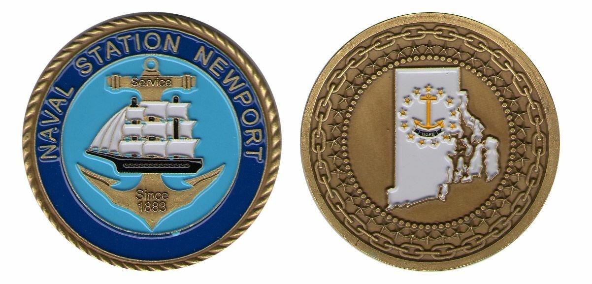 NAVY NAVAL STATION NEWPORT 1.75" CHALLENGE COIN