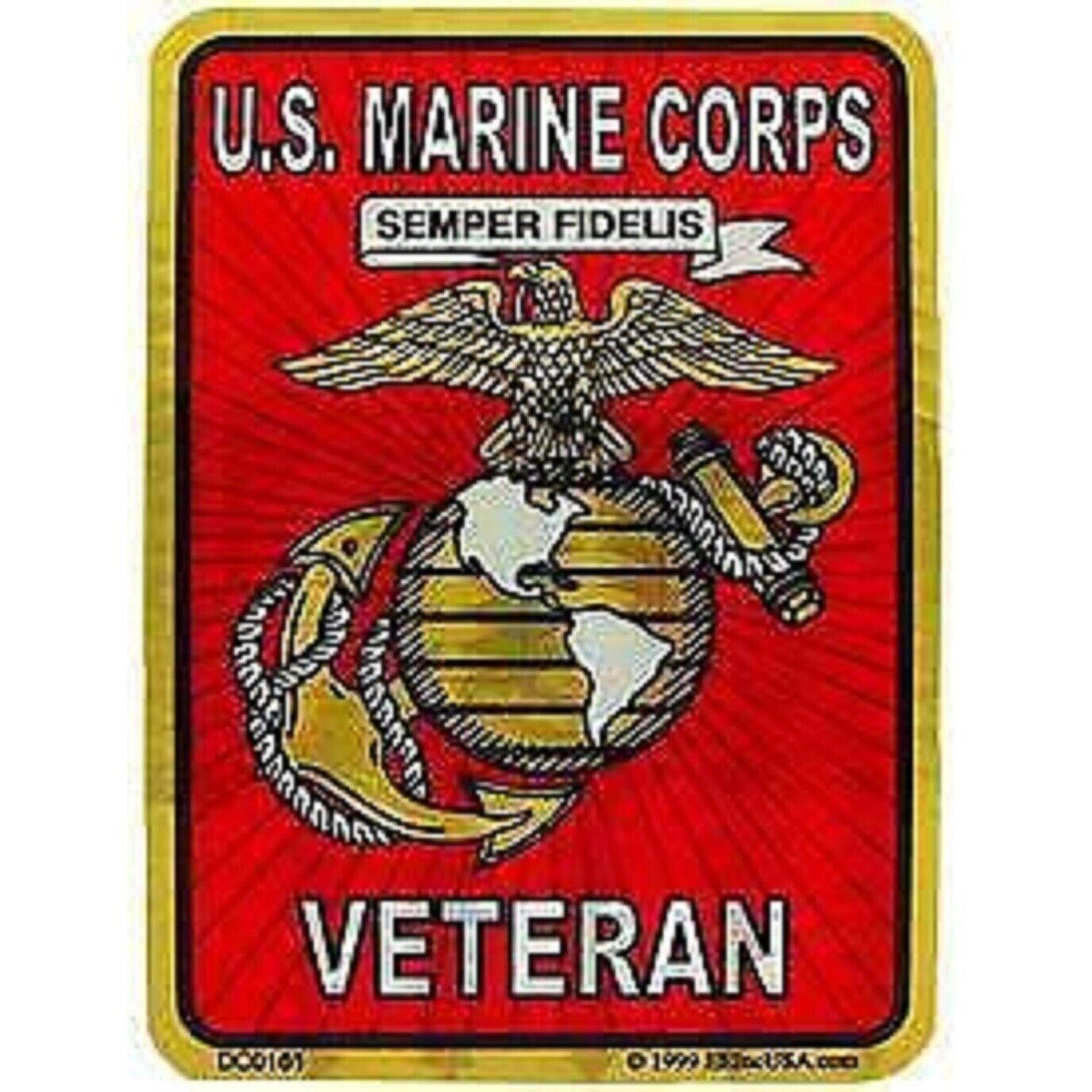 MARINE CORPS VETERAN EGA WINDOW STICKER USMC DECAL