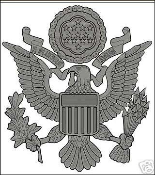 USAF AIR FORCE OFFICERS CREST SILVER DECAL