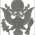 USAF AIR FORCE OFFICERS CREST SILVER DECAL