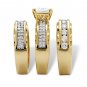14K WEDDING ENGAGEMENT RING PRINCESS CUT CZ PLATINUM RING GP SIZE 6 7 8 9 10