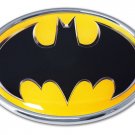 batman color oval bat logo superhero dc comics chrome auto car emblem usa made