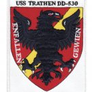 5" NAVY USS TRATHEN DD-530 EMBROIDERED PATCH