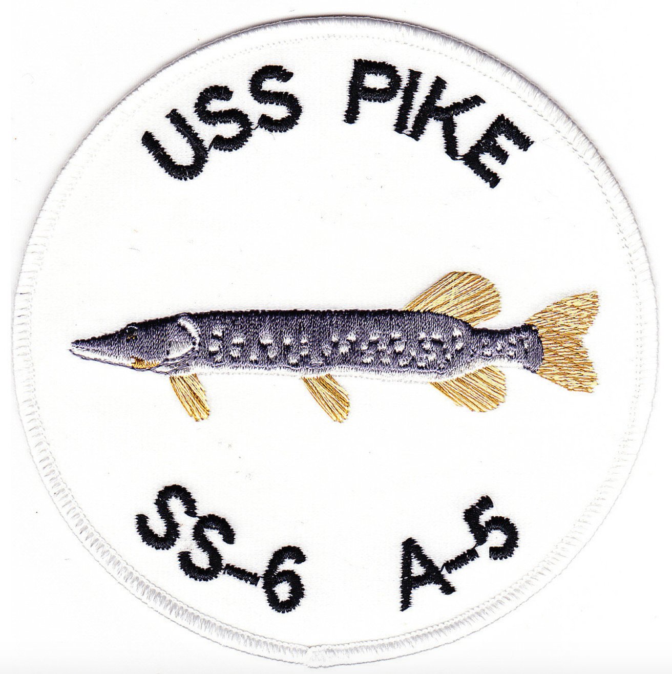 4.5" USS NAVY PIKE SS-6 A-5 EMBROIDERED PATCH