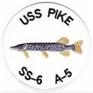 4.5" USS NAVY PIKE SS-6 A-5 EMBROIDERED PATCH