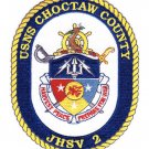 5" NAVY USS CHOCTAW COUNTY JHSV-2 EMBROIDERED PATCH
