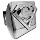 superman 3d logo dc comics emblem shiny chrome trailer hitch cover usa made