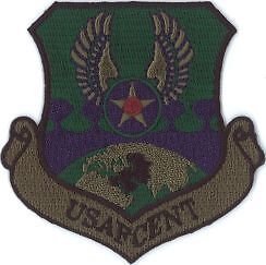USAF AIR FORCE USAFCENT EMBROIDERED MILITARY AUTHENTIC OD SUBDUED PATCH