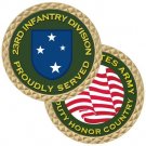 ARMY 23RD INFANTRY DIVISION PROUDLY SERVED 1.75" CHALLENGE COIN