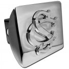 SOUTH CAROLINA GAMECOCKS SC CHROME EMBLEM ON CHROME USA TRAILER HITCH COVER