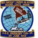 5" NAVY USS CVA-34 ORISKANY SHIP FIRST AIRCRAFT CARRIER EMBROIDERED PATCH