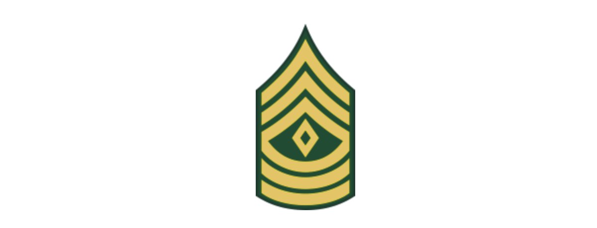 4" army e-8 1st sergeant green bumper sticker decal usa made