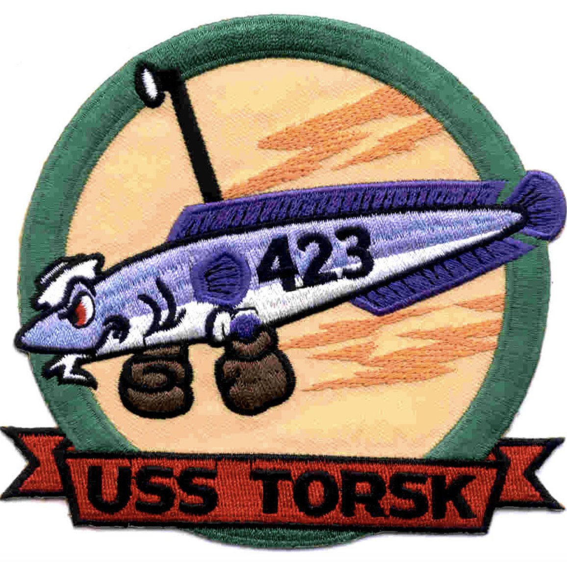 5" NAVY USS TORSK SS-423 EMBROIDERED PATCH