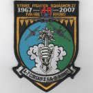 5.5" USN NAVY VFA-27 40TH ANNIVERSARY 1967 2007 ROYAL MACES EMBROIDERED PATCH