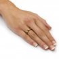 14K GOLD GARNET ROUND BIRTHSTONE "X & O" GP SIZE 5,6,7,8,9,10
