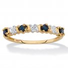 WOMENS 10K GOLD BLUE BLUE  SAPPHIRE AND DIAMOND ACCENT RING SIZE 6 7 8 9 10