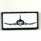 FSS F-4 FRONTAL WHITE AND BLACK CREW PHANTOM HOOK LOOP EMBROIDERED JACKET PATCH
